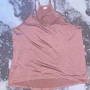 Pink Tank Top with Strap Detailing